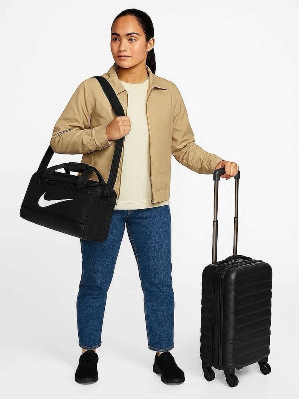 NWT Nike Brasilia 9.5 Extra Small Duffel Bag Black - Picture 7 of 7